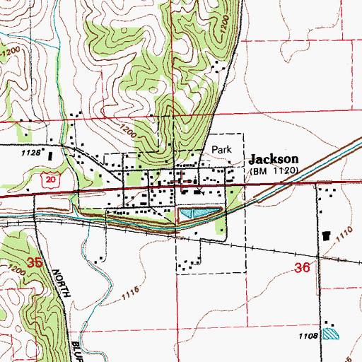 Topographic Map of Jackson, NE
