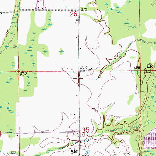 Topographic Map of Bryanville, AR