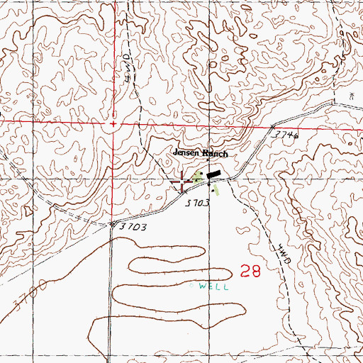 Topographic Map of Jensen Ranch, NE