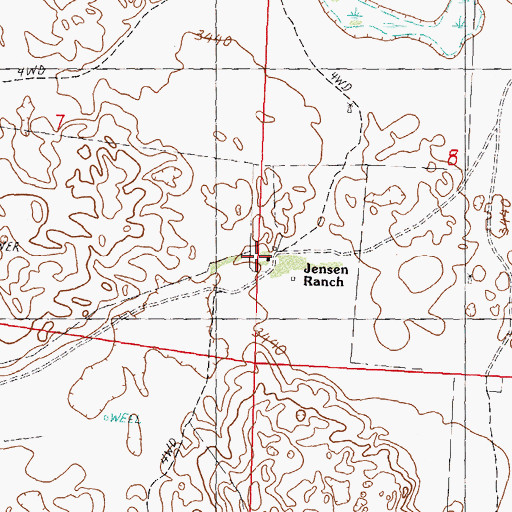 Topographic Map of Jensen Ranch, NE