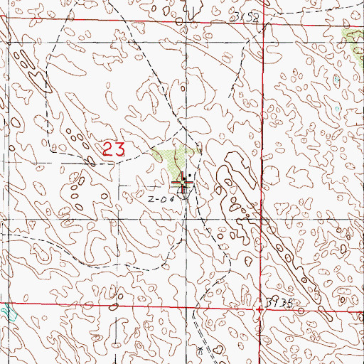 Topographic Map of Jividen Ranch, NE