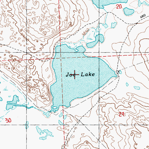 Topographic Map of Joe Lake, NE
