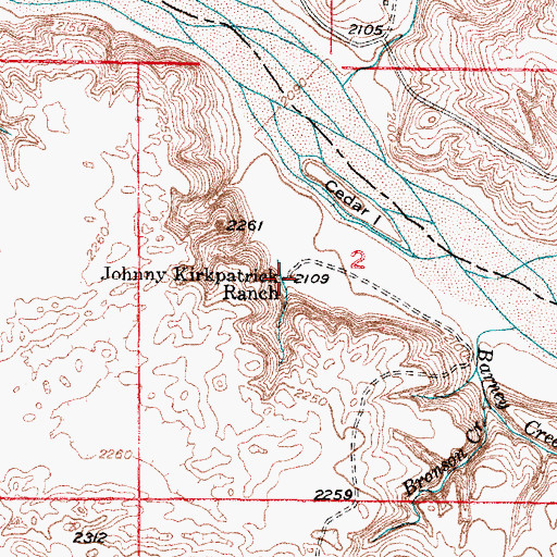 Topographic Map of Johnny Kirkpatrick Ranch, NE