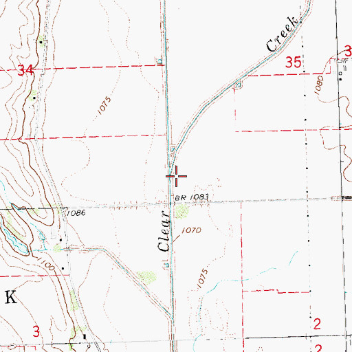 Topographic Map of Johnson Creek, NE