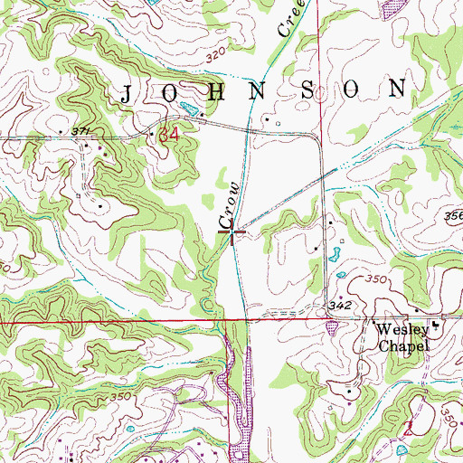 Topographic Map of Griggs Creek, AR