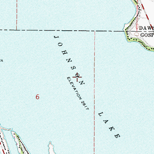 Topographic Map of Johnson Lake, NE