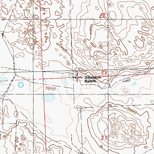 Topographic Map of Johnston Ranch, NE