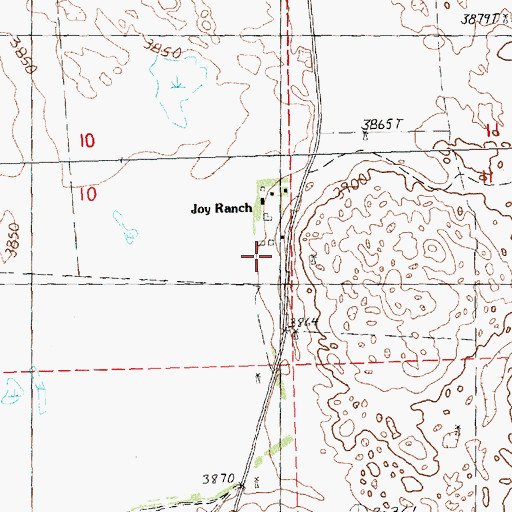 Topographic Map of Joy Ranch, NE
