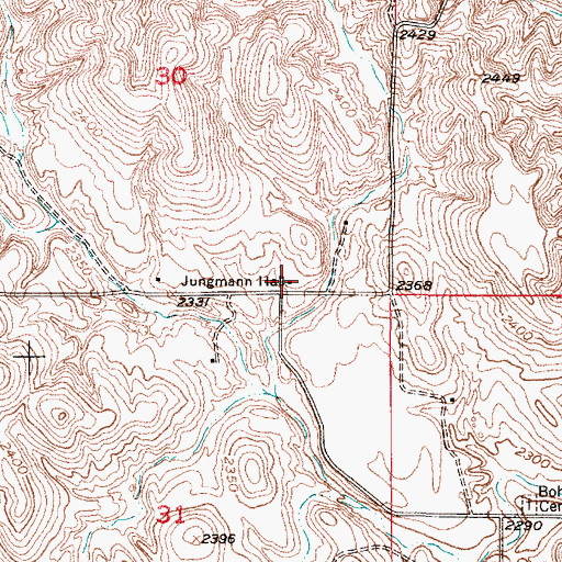 Topographic Map of Jungmann Hall, NE
