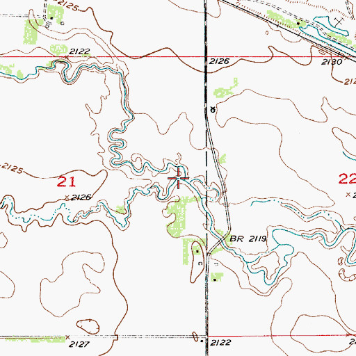 Topographic Map of Keegan Creek, NE