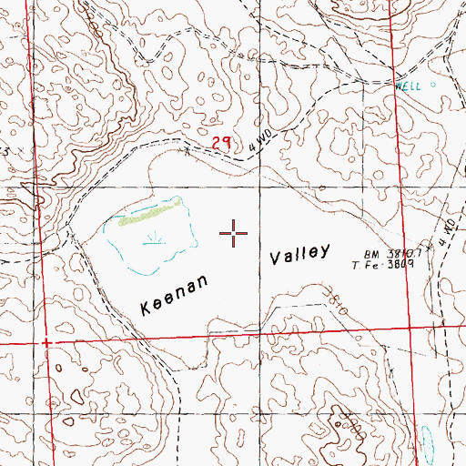 Topographic Map of Keenan Valley, NE