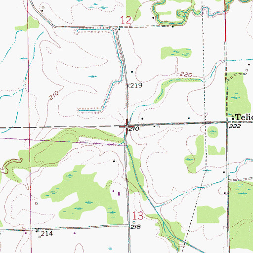 Topographic Map of Telico (historical), AR