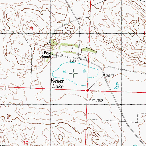 Topographic Map of Keller Lake, NE