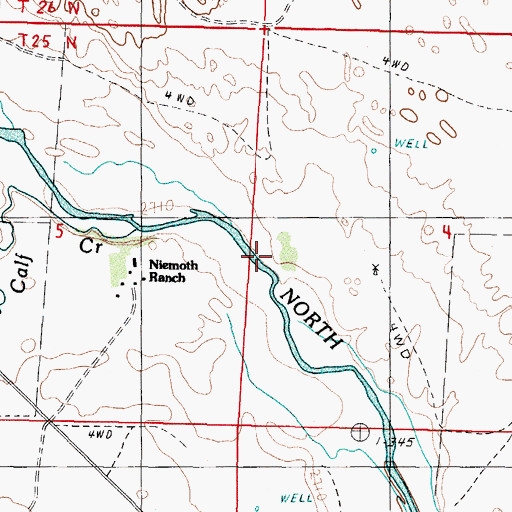Topographic Map of Keller Ranch, NE