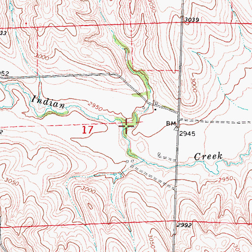 Topographic Map of Kelly Gulch, NE