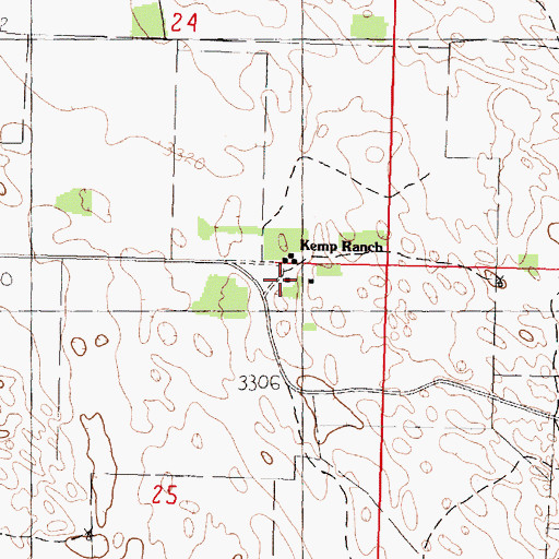 Topographic Map of Kemp Ranch, NE