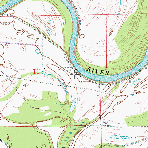 Topographic Map of Blunt Church (historical), AR