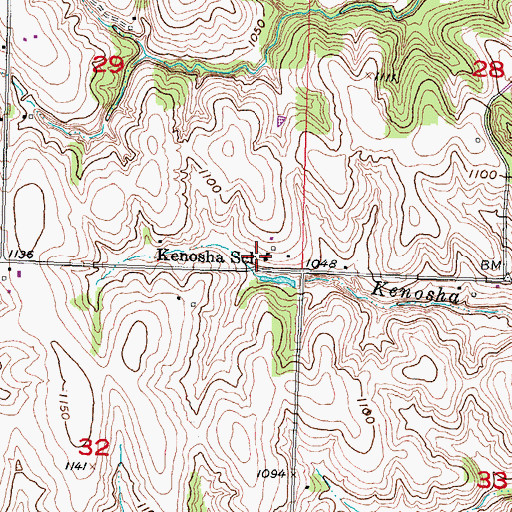 Topographic Map of Kenosha School (historical), NE