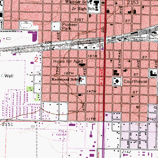 Topographic Map of Kenwood School (historical), NE
