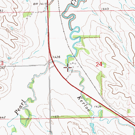 Topographic Map of Kerloo Creek, NE