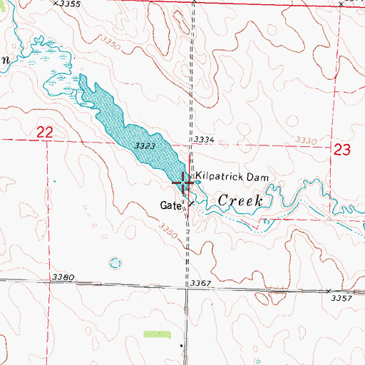 Topographic Map of Kilpatrick Dam, NE