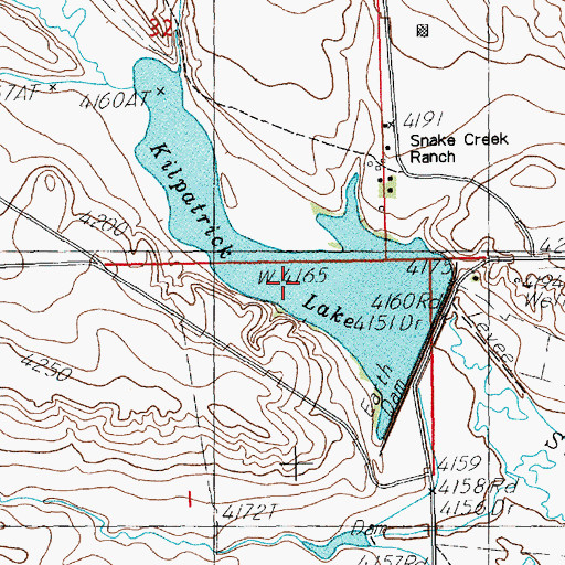Topographic Map of Kilpatrick Lake, NE