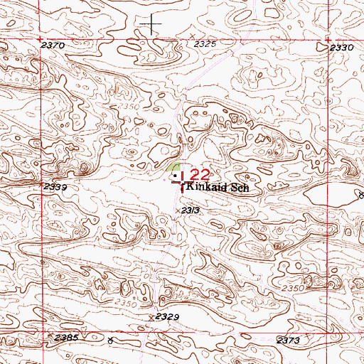 Topographic Map of Kinkaid School, NE