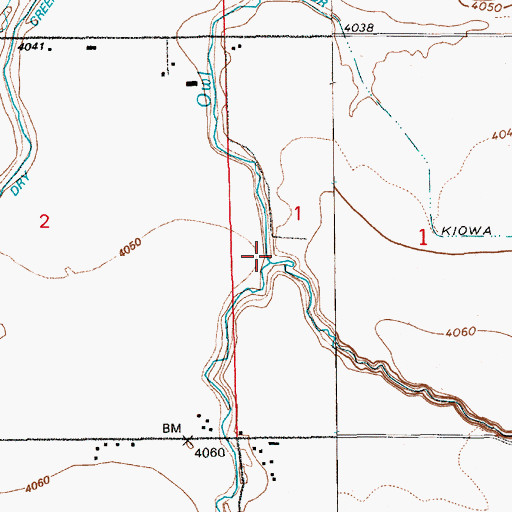 Topographic Map of Kiowa Creek, NE