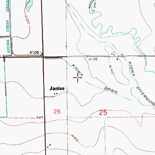 Topographic Map of Kiowa Drain, NE