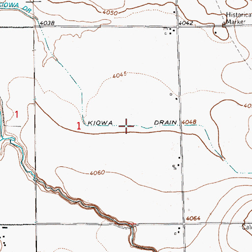 Topographic Map of Kiowa Drain, NE