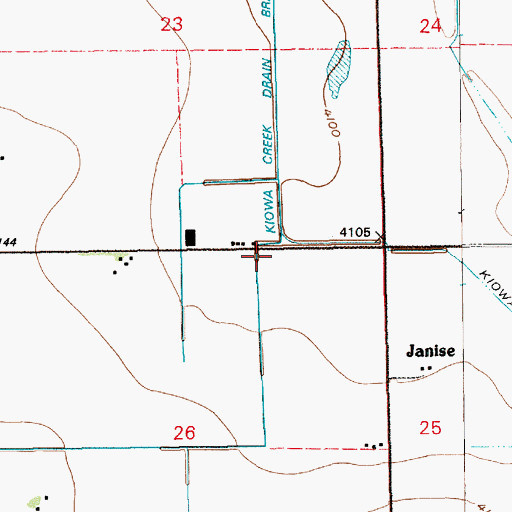 Topographic Map of Kiowa School (historical), NE