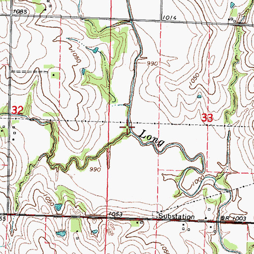 Topographic Map of Kirkham Creek, NE