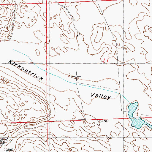 Topographic Map of Kirkpatrick Valley, NE