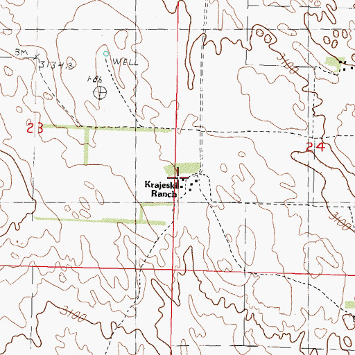 Topographic Map of Krajeski Ranch, NE