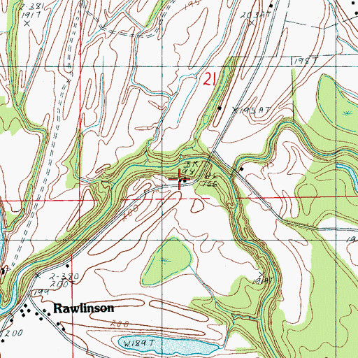 Topographic Map of Pleasant Grove School (historical), AR