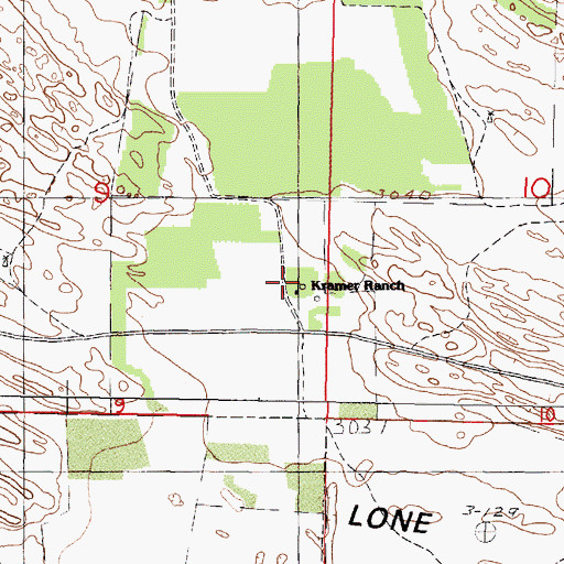 Topographic Map of Kramer Ranch, NE