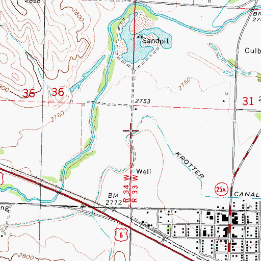 Topographic Map of Krotter Canal, NE