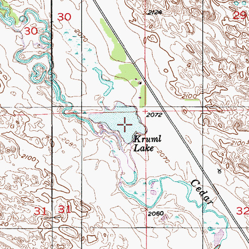 Topographic Map of Kruml Lake, NE