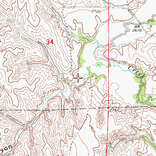 Topographic Map of Kucera Canyon, NE