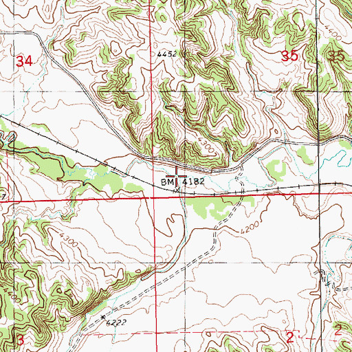Topographic Map of Kyle Creek, NE
