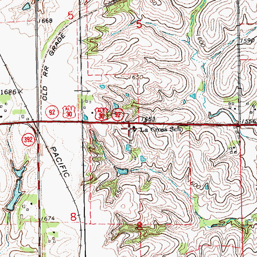 Topographic Map of La Cross School, NE