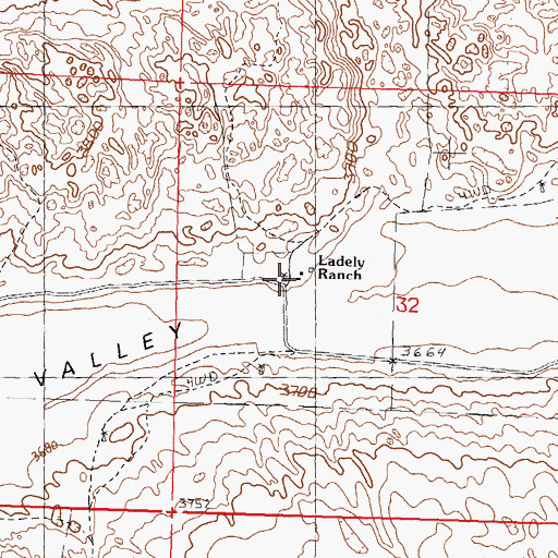 Topographic Map of Ladely Ranch, NE