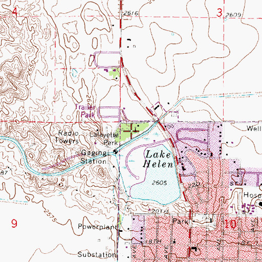 Topographic Map of Lafayette Park, NE