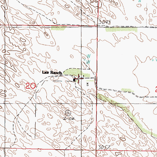 Topographic Map of Lair Ranch, NE