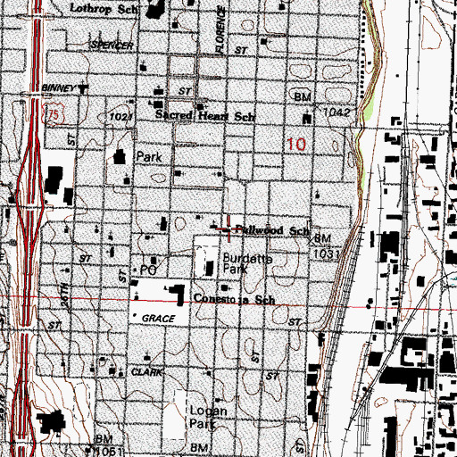 Topographic Map of Lake School, NE