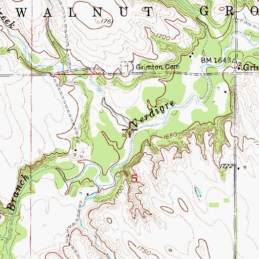 Topographic Map of Lamb Creek, NE