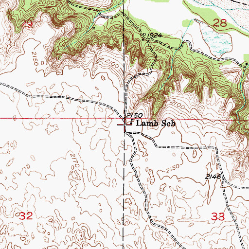 Topographic Map of Lamb School, NE