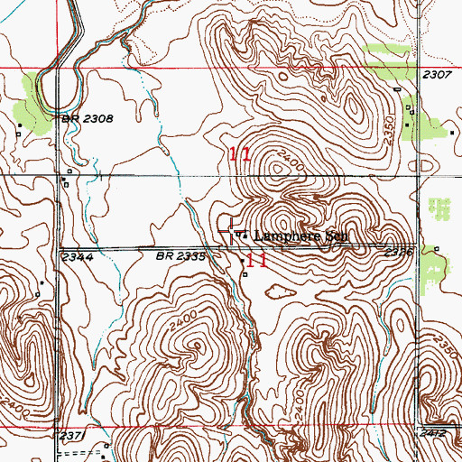 Topographic Map of Lamphere School (historical), NE