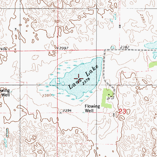 Topographic Map of Lanz Lake, NE