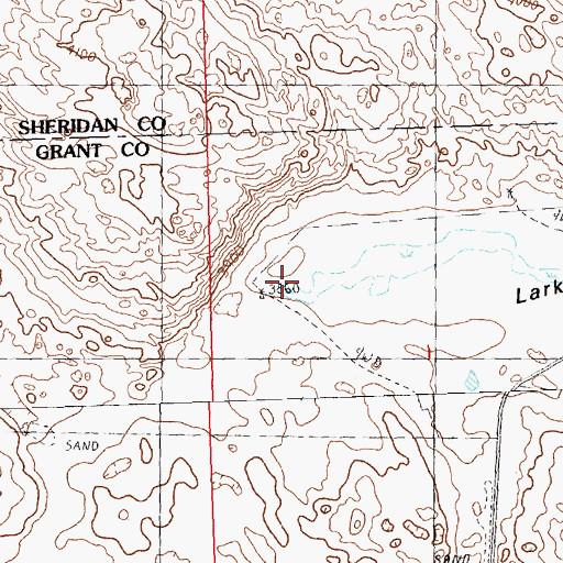 Topographic Map of Larkin Valley, NE